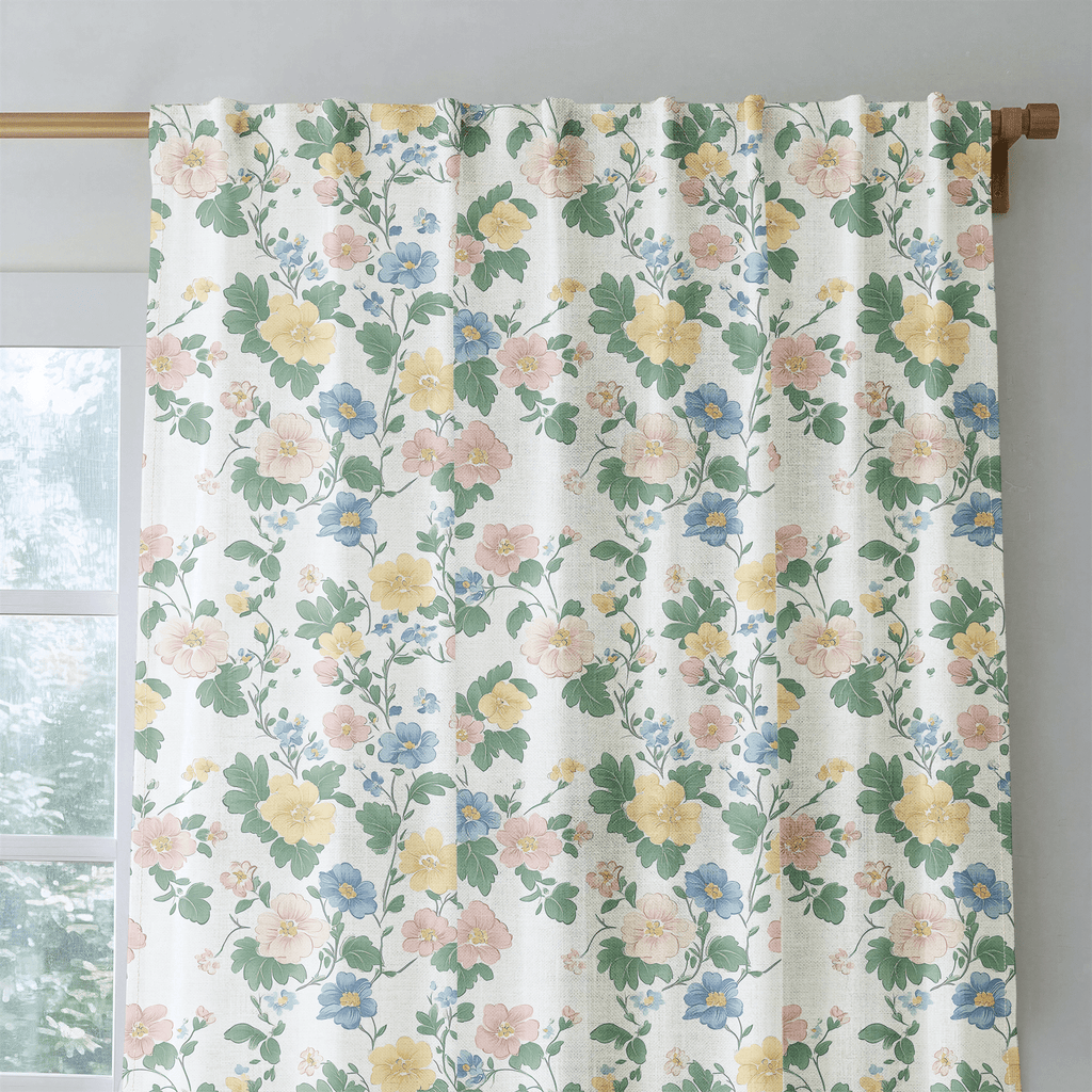 Vintage Petals - Curtain Panel - The Drapery