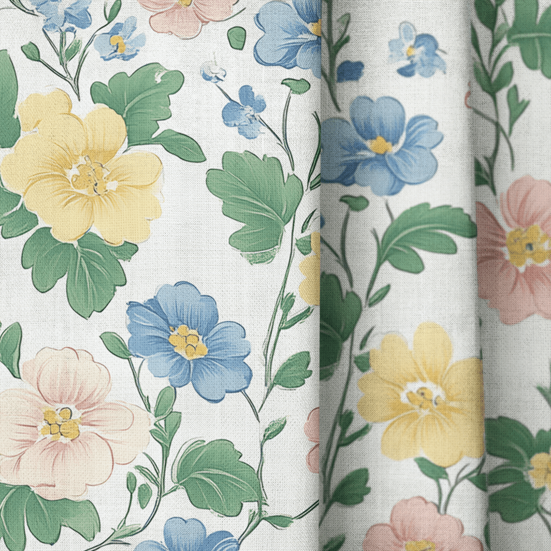 Vintage Petals - Curtain Panel - The Drapery