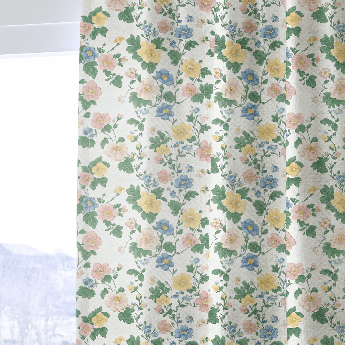 Vintage Petals - Curtain Panel - The Drapery