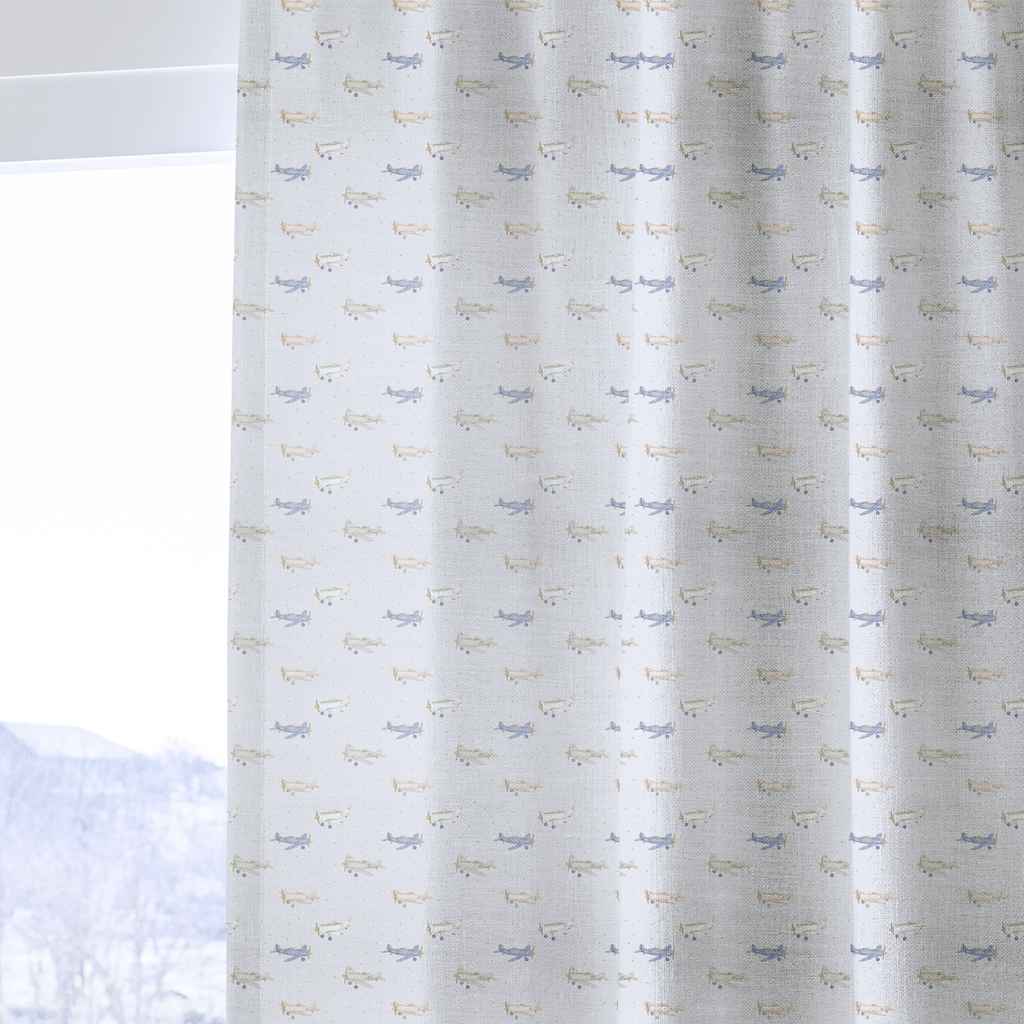 Vintage Planes - Curtain Panel - The Drapery