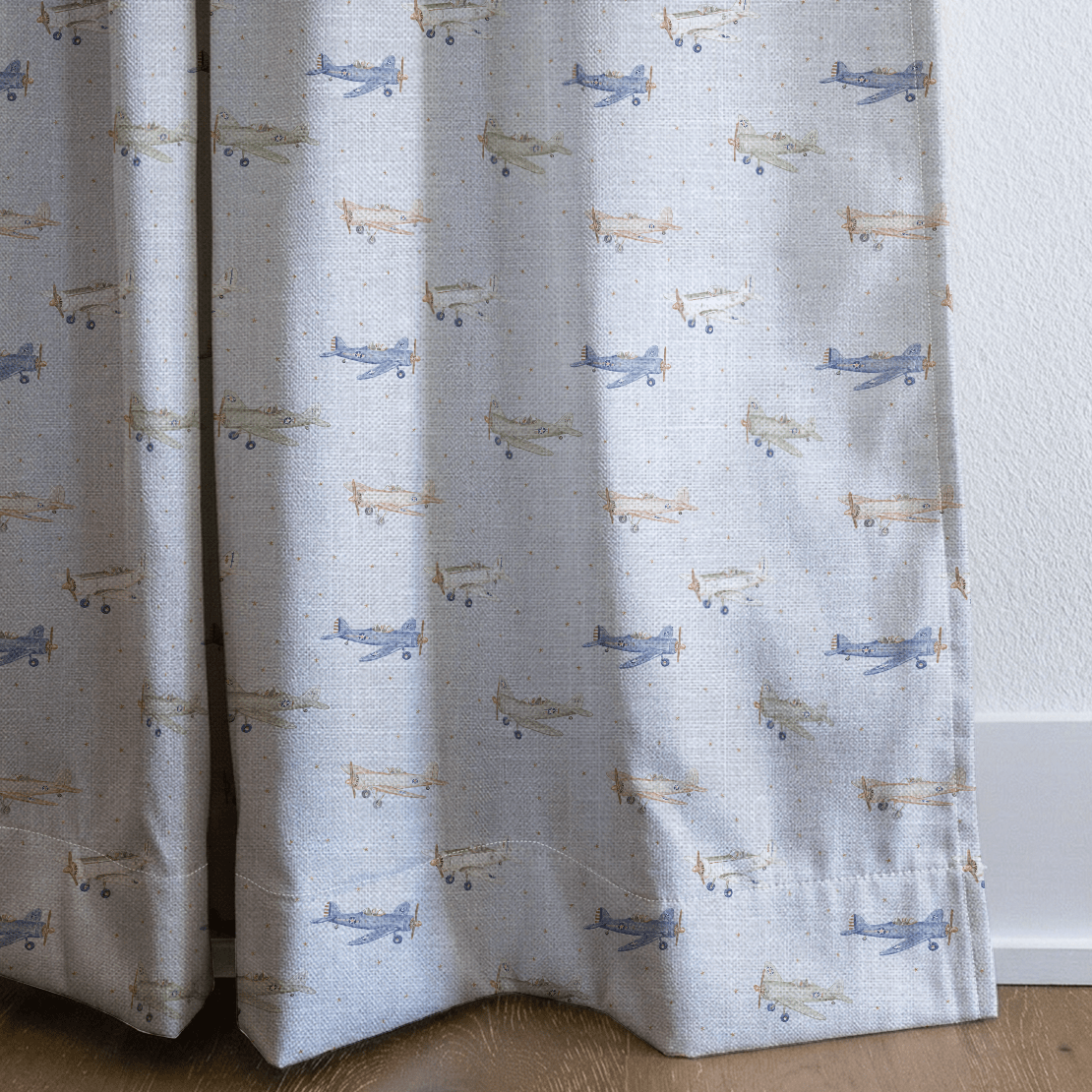 Vintage Planes - Curtain Panel - The Drapery