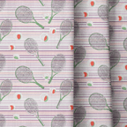 Vintage Tennis - Curtain Panel - The Drapery