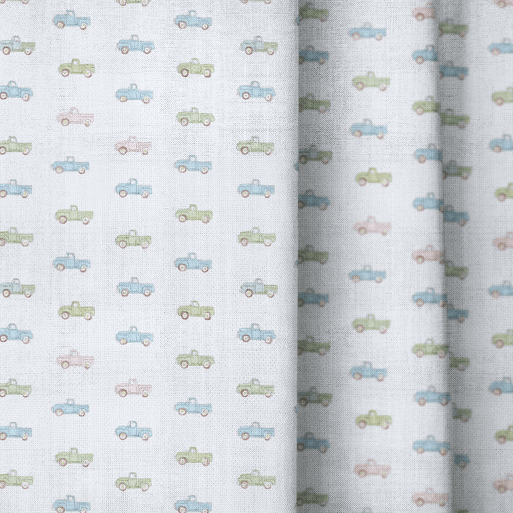 Vintage Trucks - Curtain Panel - The Drapery