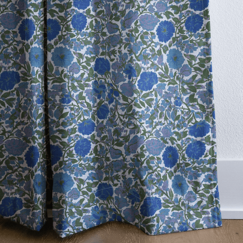 Violets on Wren - Curtain Panel - The Drapery