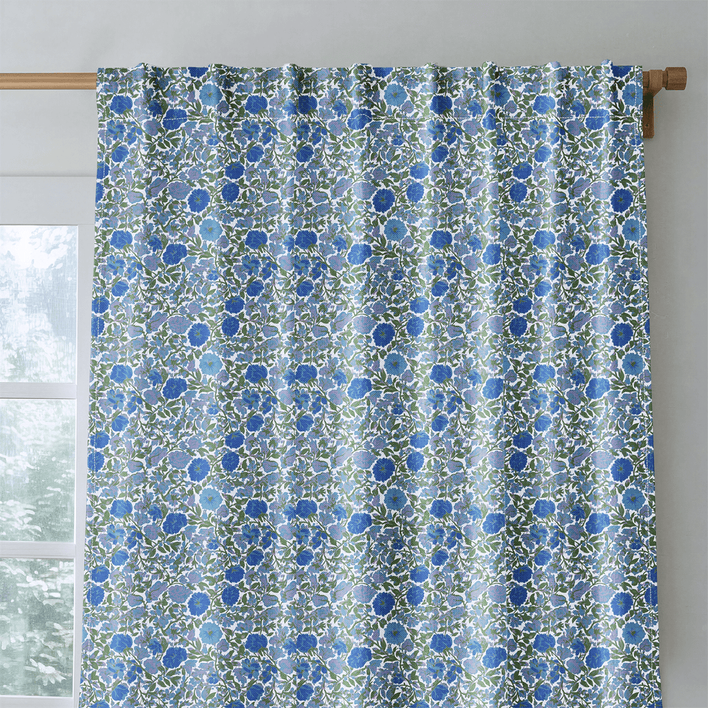 Violets on Wren - Curtain Panel - The Drapery