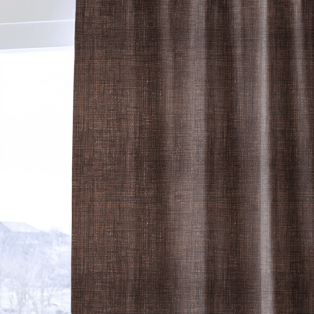 Walnut Burlap - Curtain Panel - The Drapery