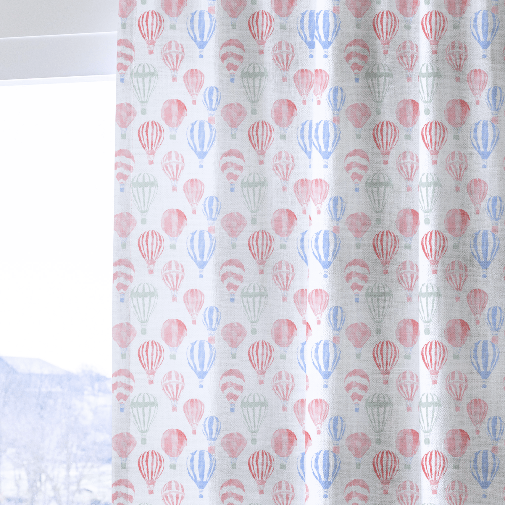 Watercolor Hot Air Balloons - The Drapery