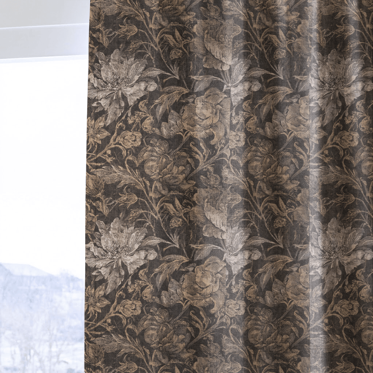 Weathered Pine - Curtain Panel - The Drapery