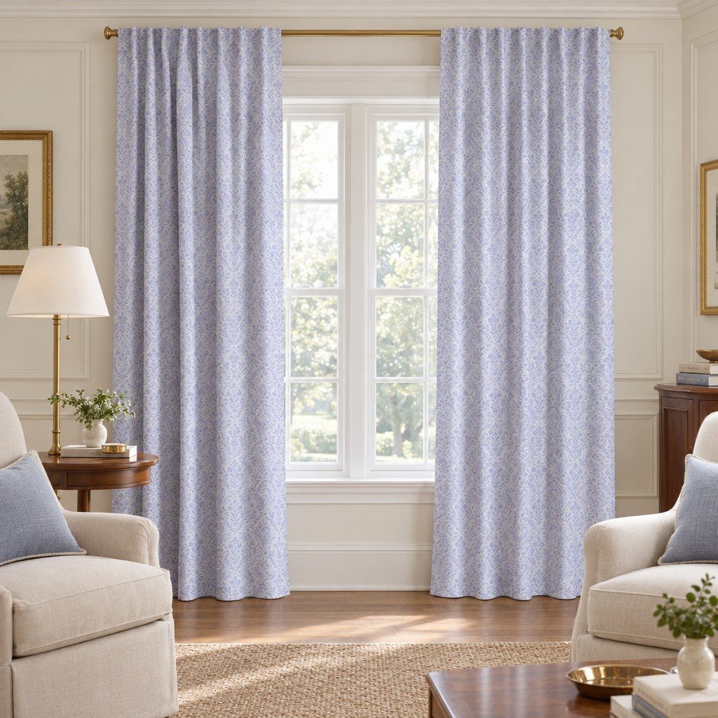 Wedgewood Vine Amethyst - Curtain Panel - The Drapery