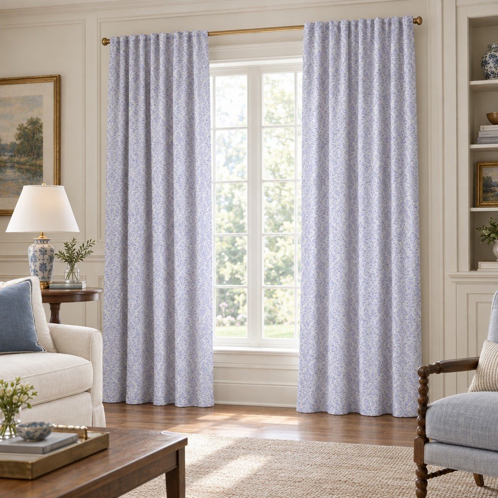 Wedgewood Vine Amethyst - Curtain Panel - The Drapery