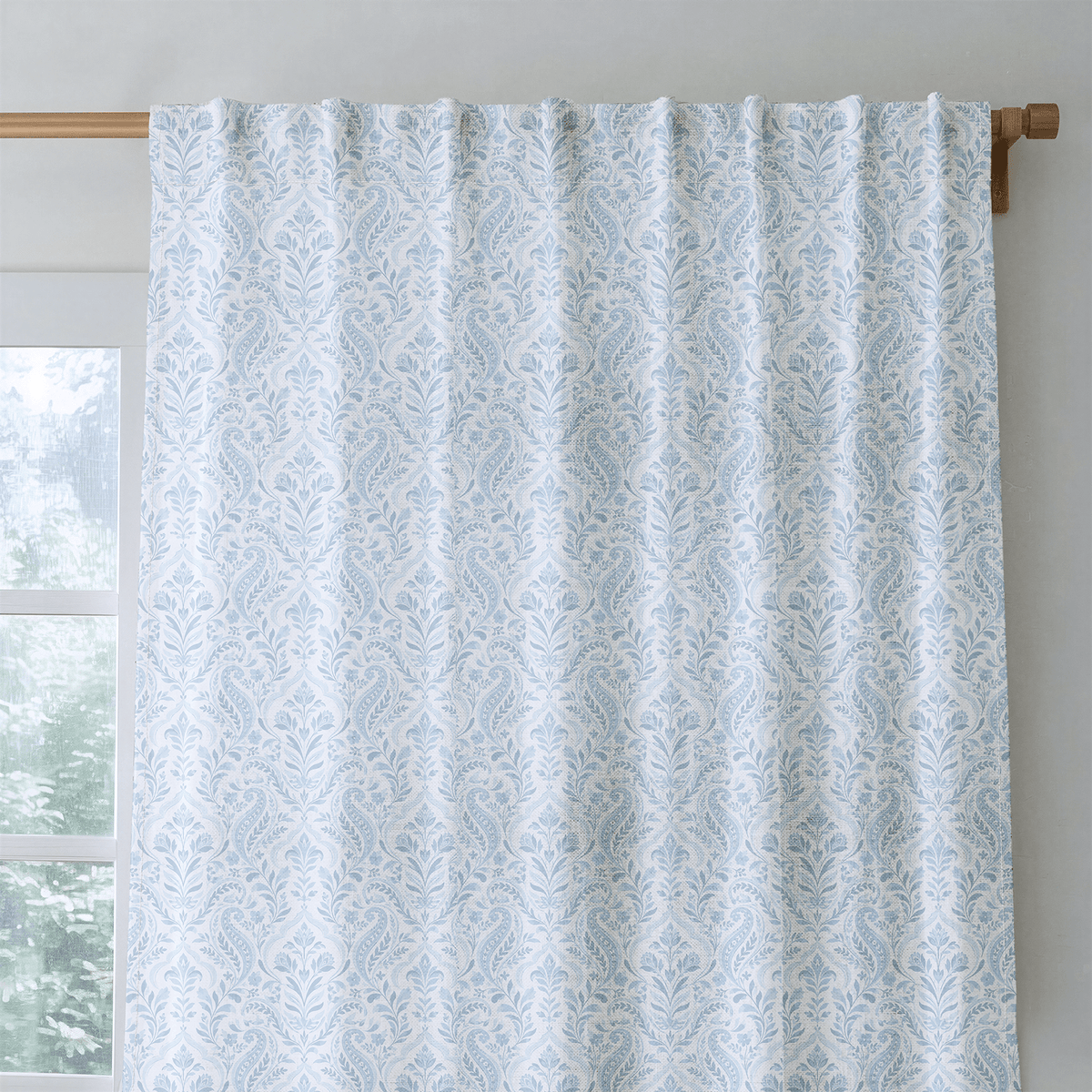 Wedgewood Vine Dustblu - Curtain Panel - The Drapery