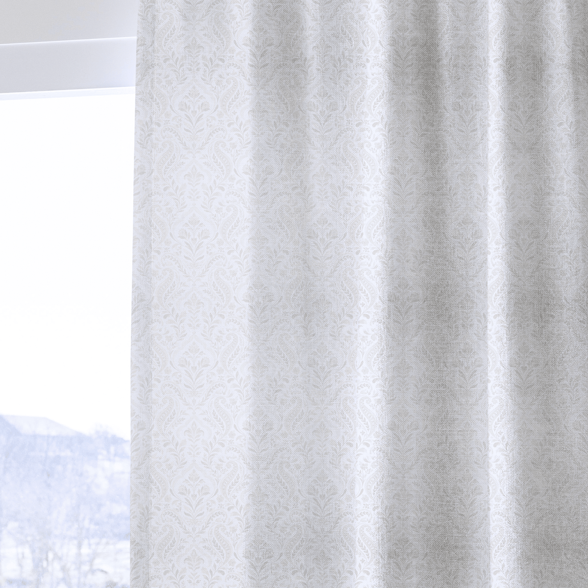 Wedgewood Vine Snow - Curtain Panel - The Drapery