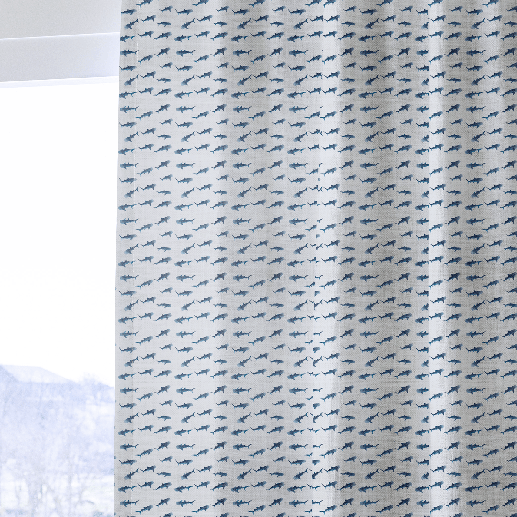 Whale Sharks - Curtain Panel - The Drapery