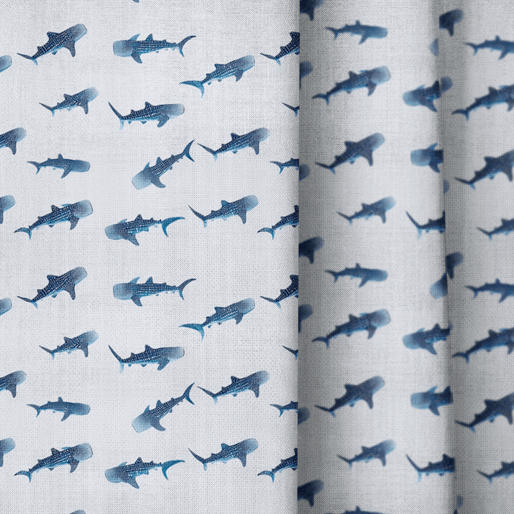 Whale Sharks - Curtain Panel - The Drapery