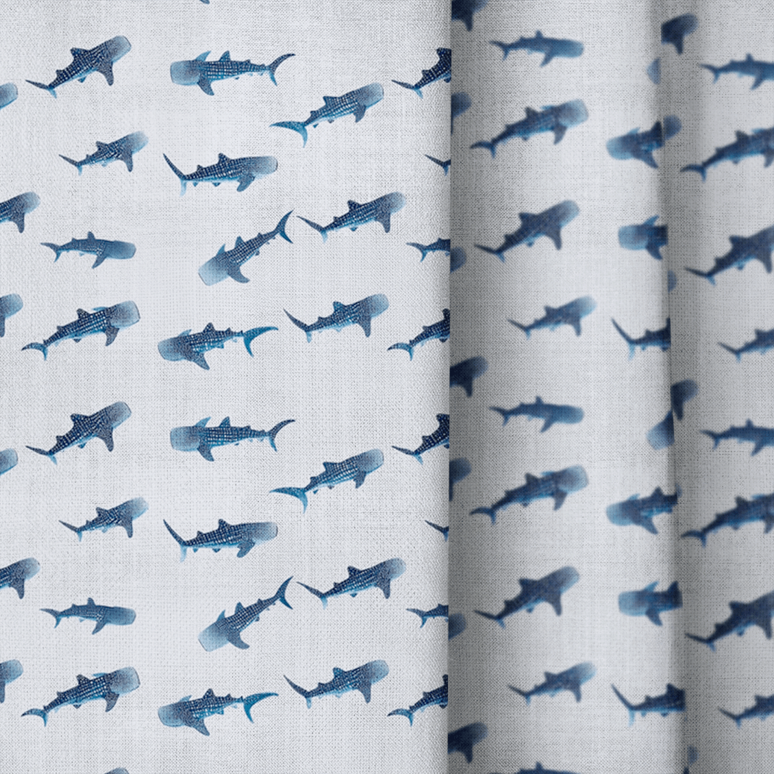 Whale Sharks - Curtain Panel - The Drapery