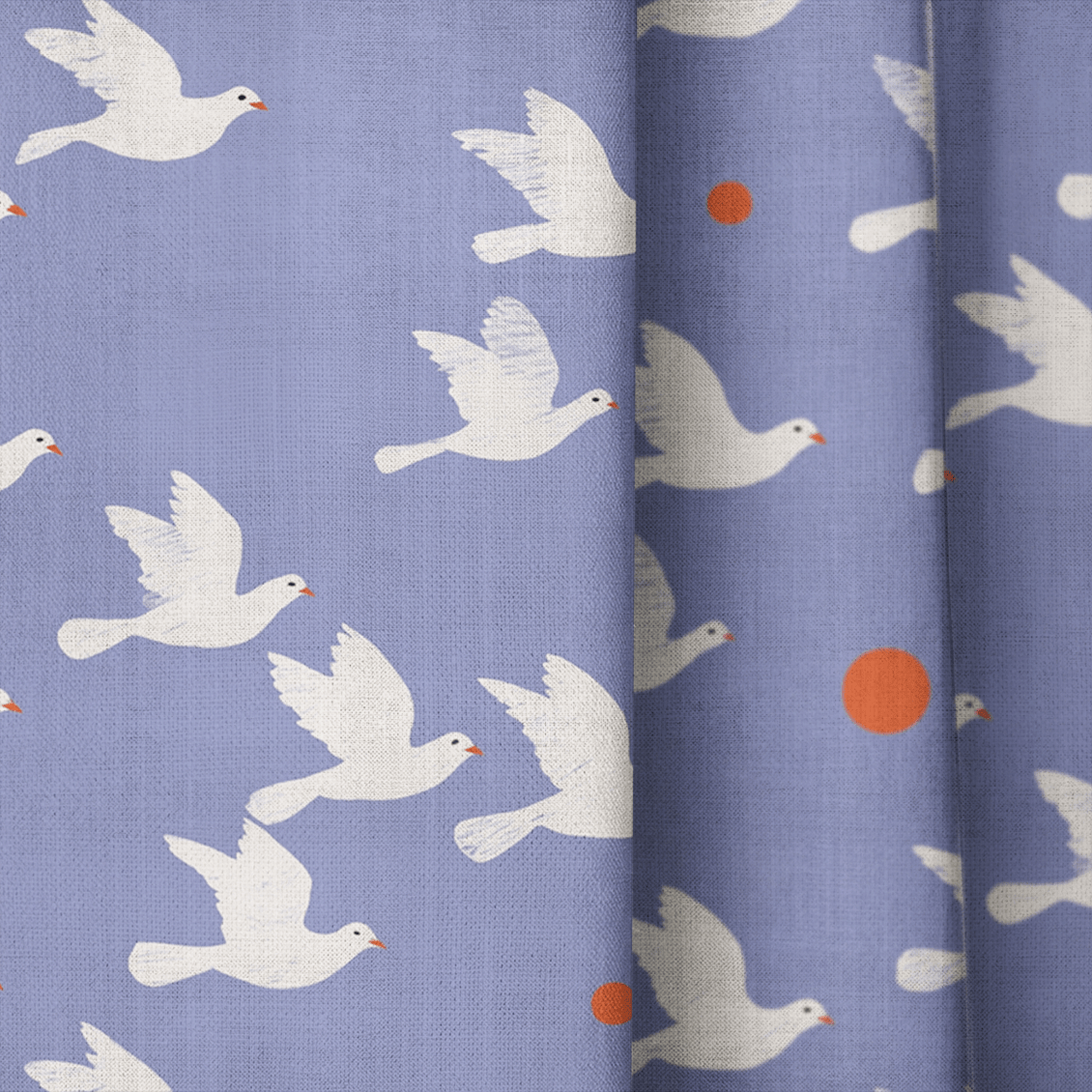 When Doves Fly - Curtain Panel - The Drapery