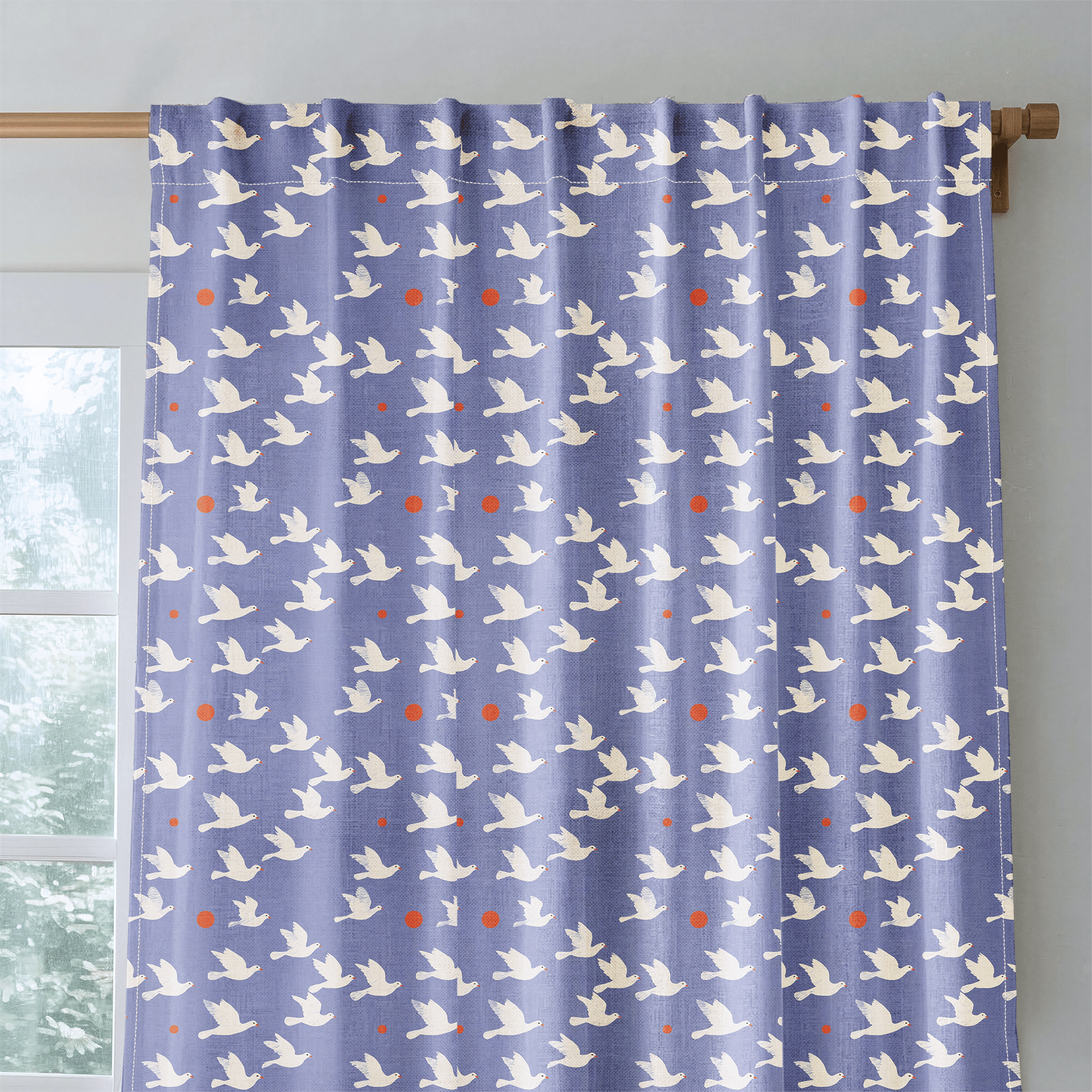 When Doves Fly - Curtain Panel - The Drapery