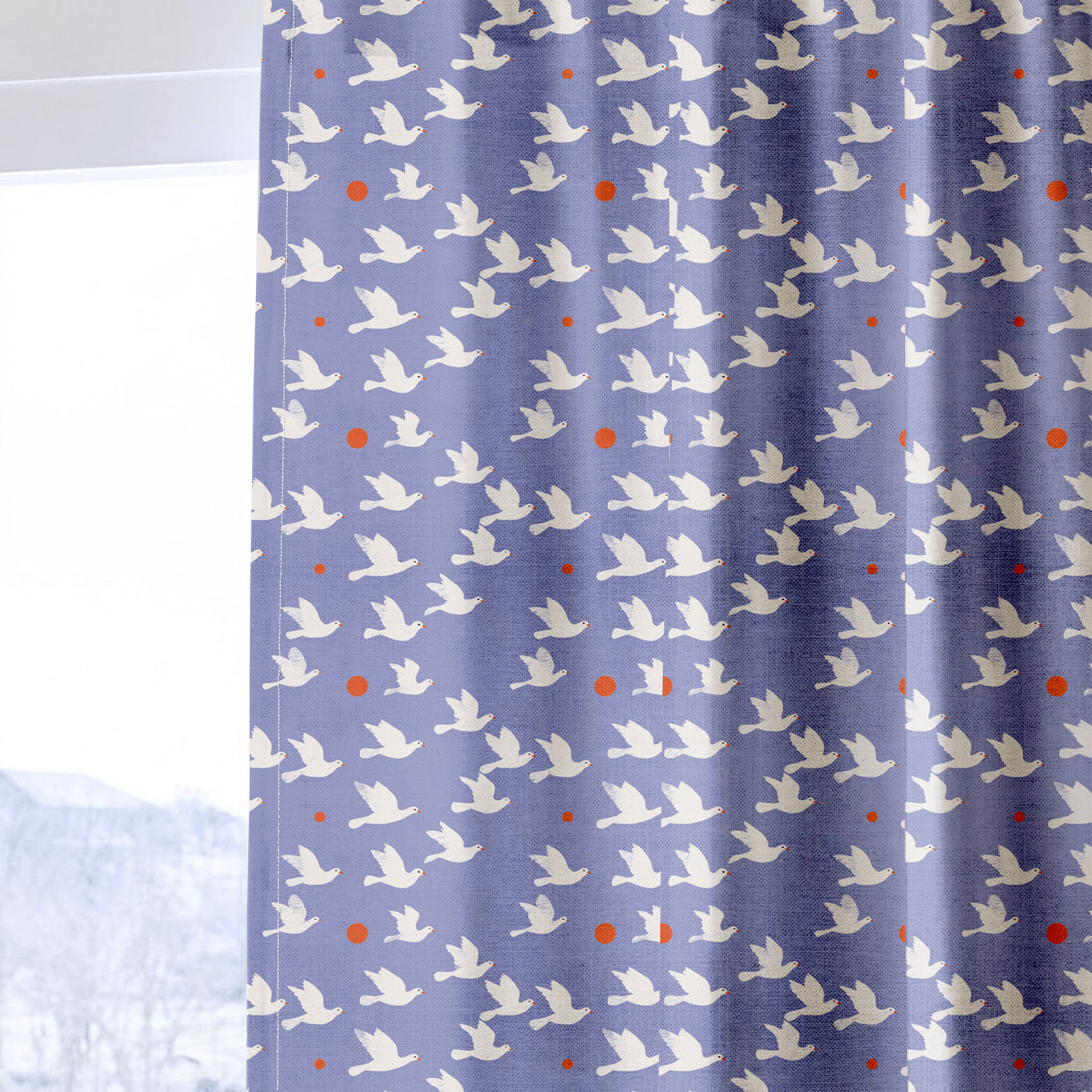 When Doves Fly - Curtain Panel - The Drapery
