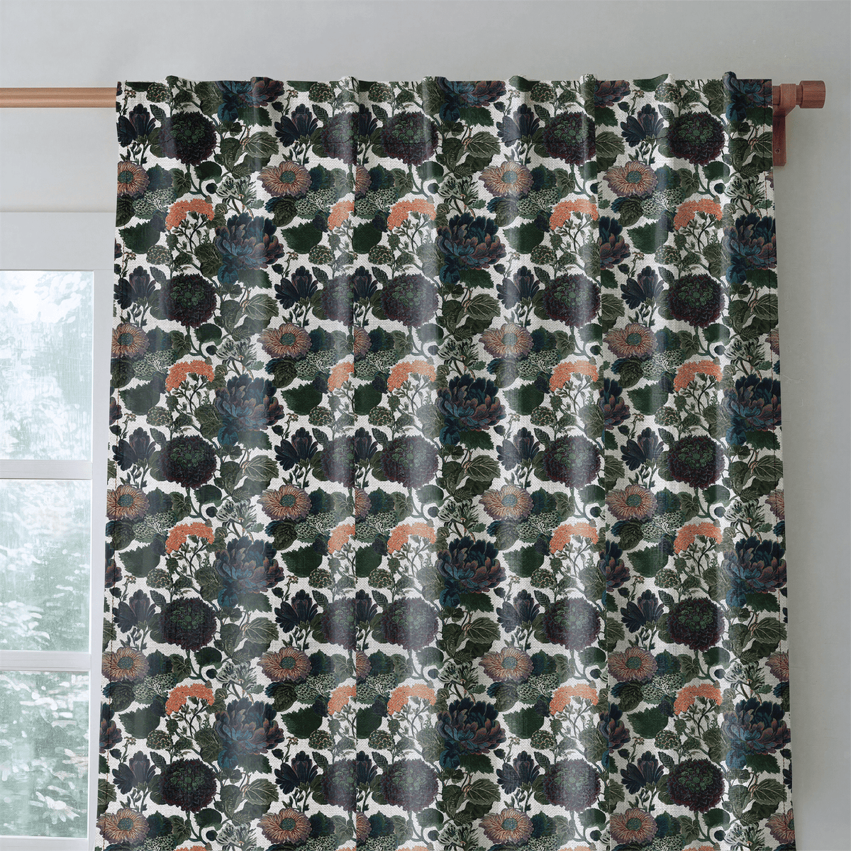Wildwood on Eggshell - Curtain Panel - The Drapery
