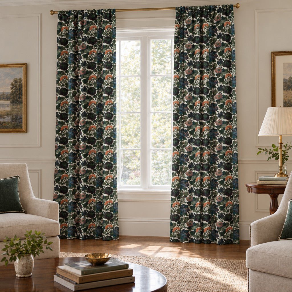 Wildwood on Eggshell - Curtain Panel - The Drapery