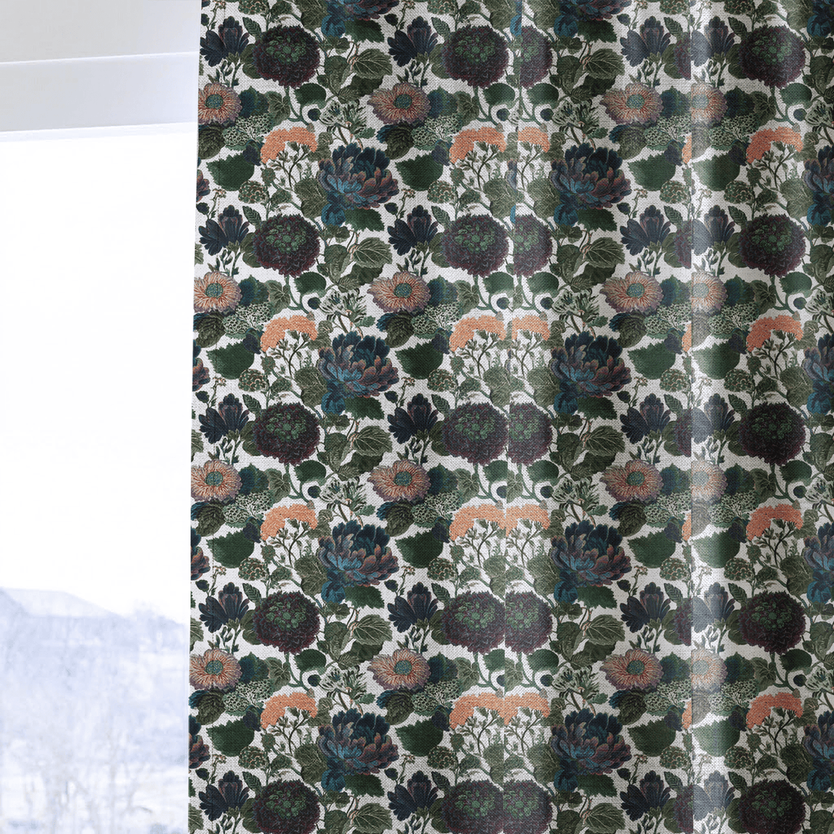 Wildwood on Eggshell - Curtain Panel - The Drapery