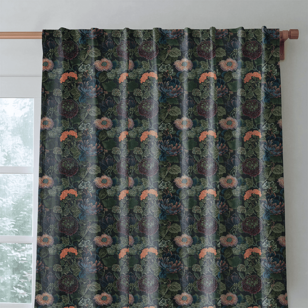 Wildwood on Moss - Curtain Panel - The Drapery