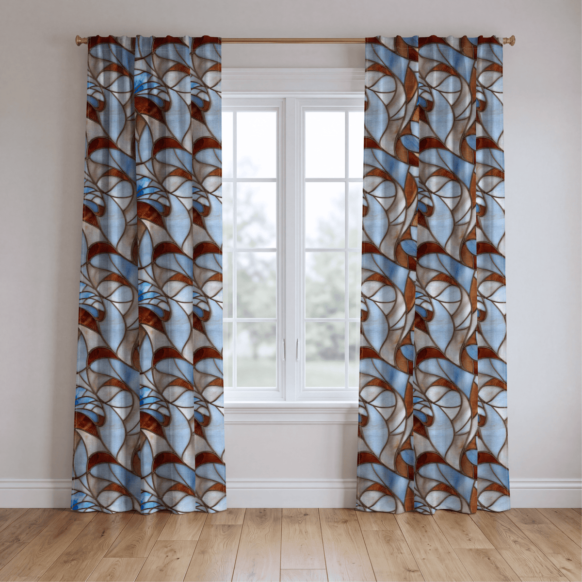 Wing Veil Pattern - Curtain Panel - The Drapery