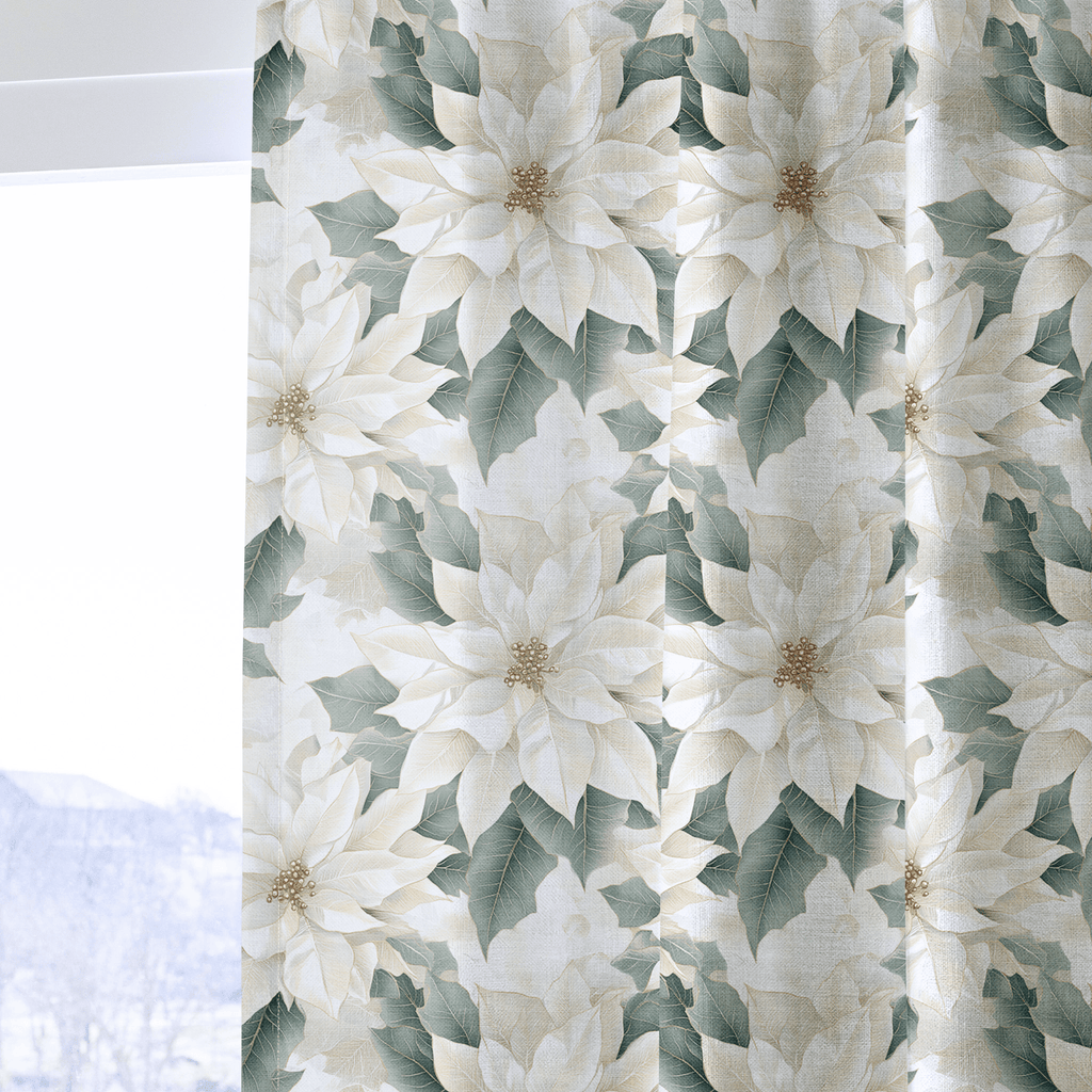 Winter Bloom - Curtain Panel - The Drapery