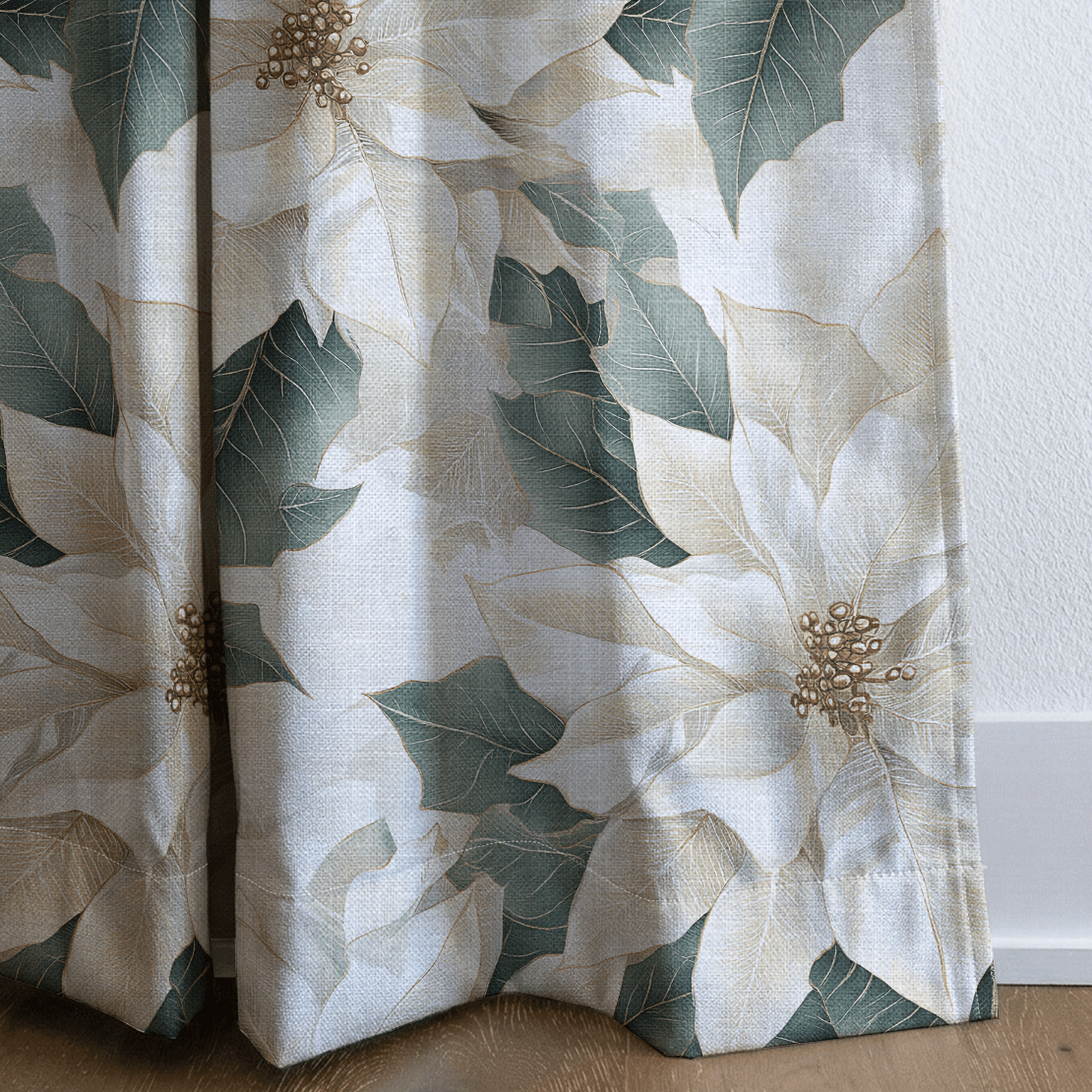 Winter Bloom - Curtain Panel - The Drapery