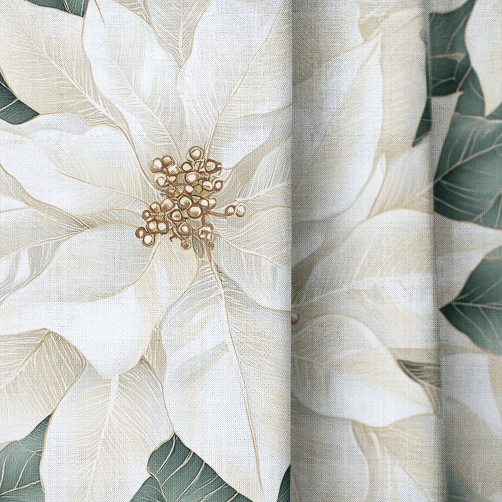 Winter Bloom - Curtain Panel - The Drapery