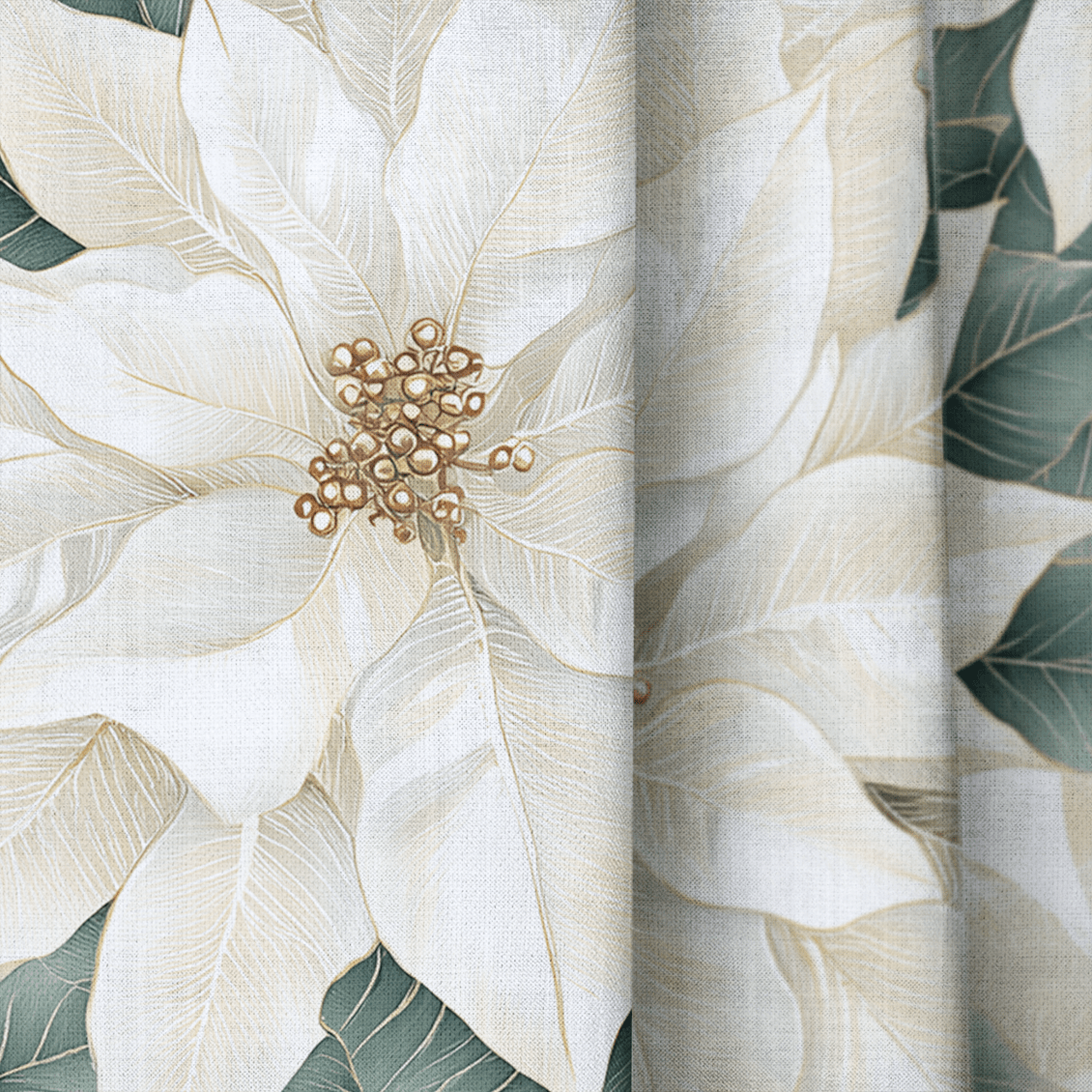Winter Bloom - Curtain Panel - The Drapery