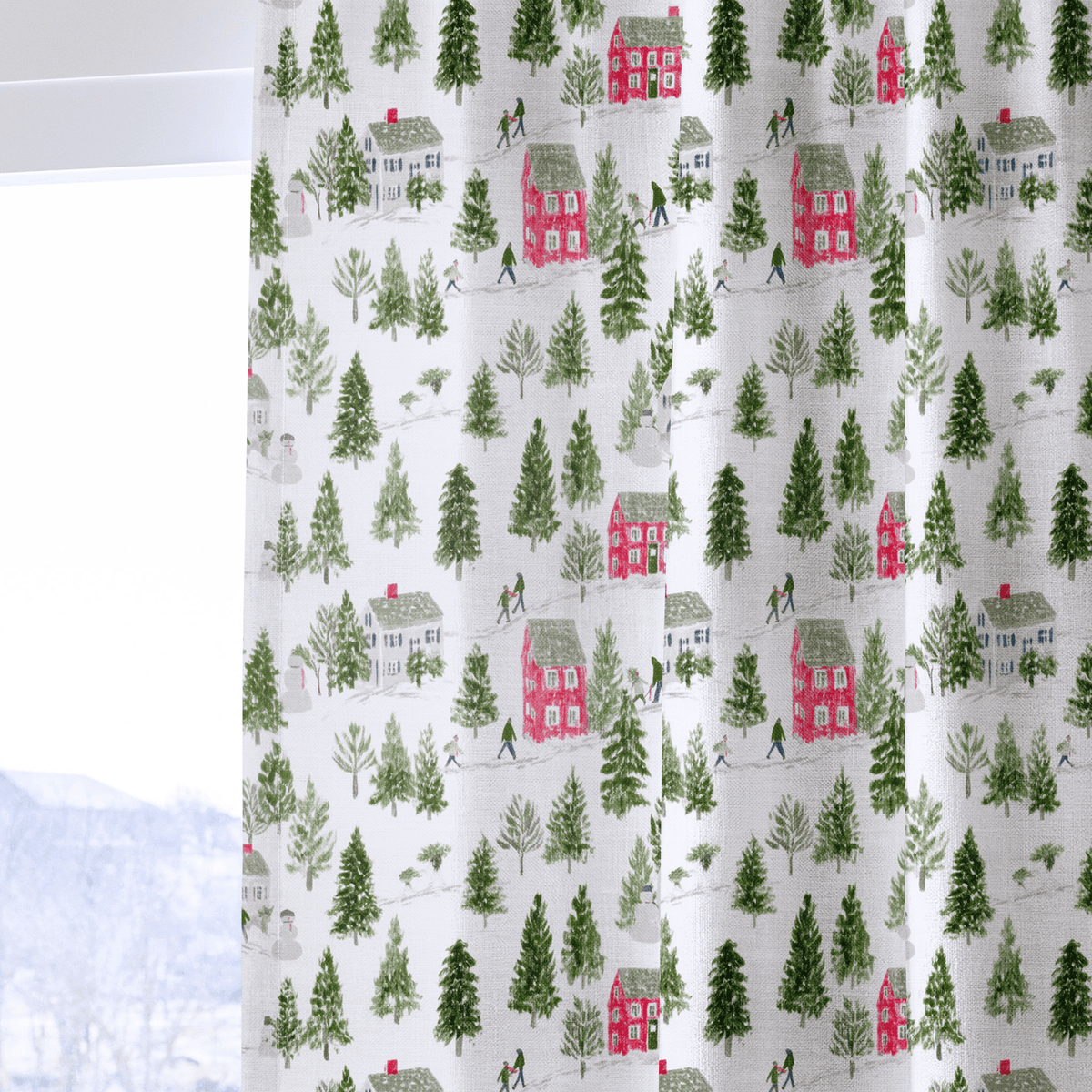 Winter Village - Curtain Panel - The Drapery