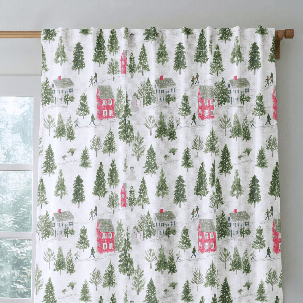 Winter Village - Curtain Panel - The Drapery