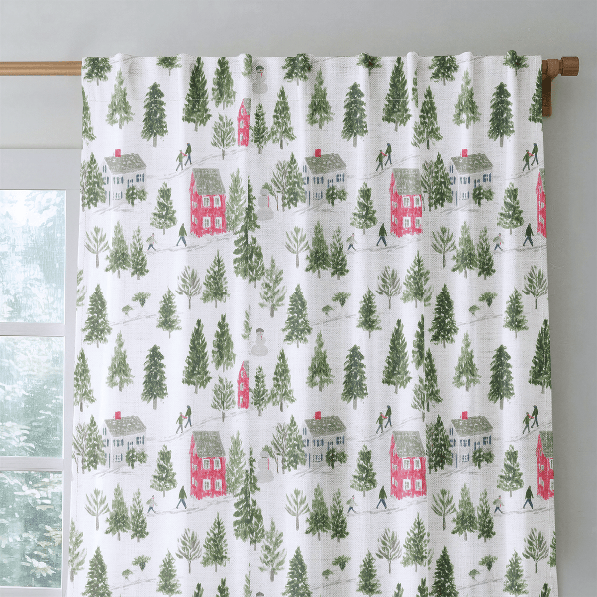 Winter Village - Curtain Panel - The Drapery