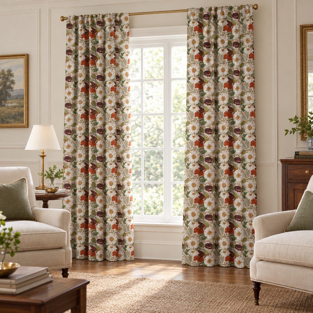 Winterberry Lace - Curtain Panel - The Drapery