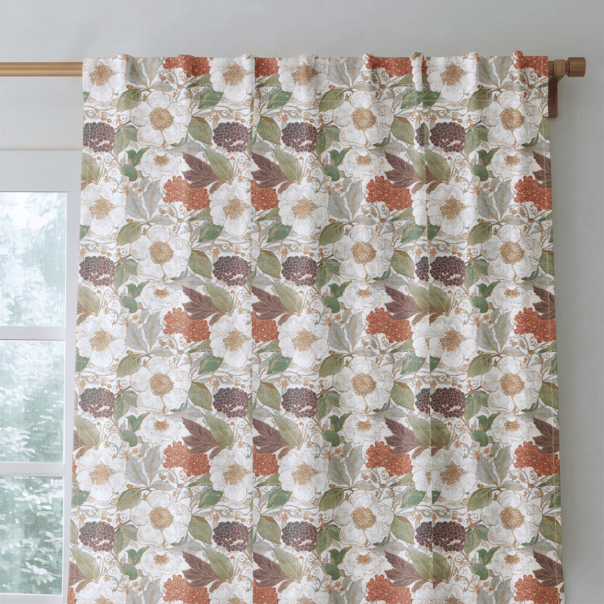 Winterberry Lace - Curtain Panel - The Drapery