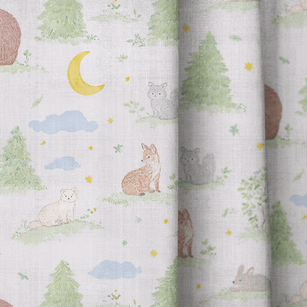 Woodland Nights_ - Curtain Panel - The Drapery