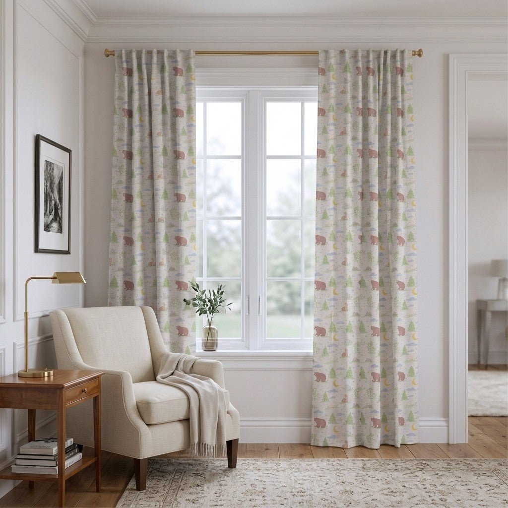 Woodland Nights_ - Curtain Panel - The Drapery