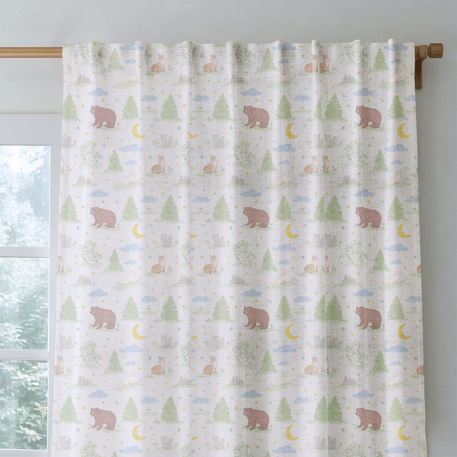 Woodland Nights_ - Curtain Panel - The Drapery