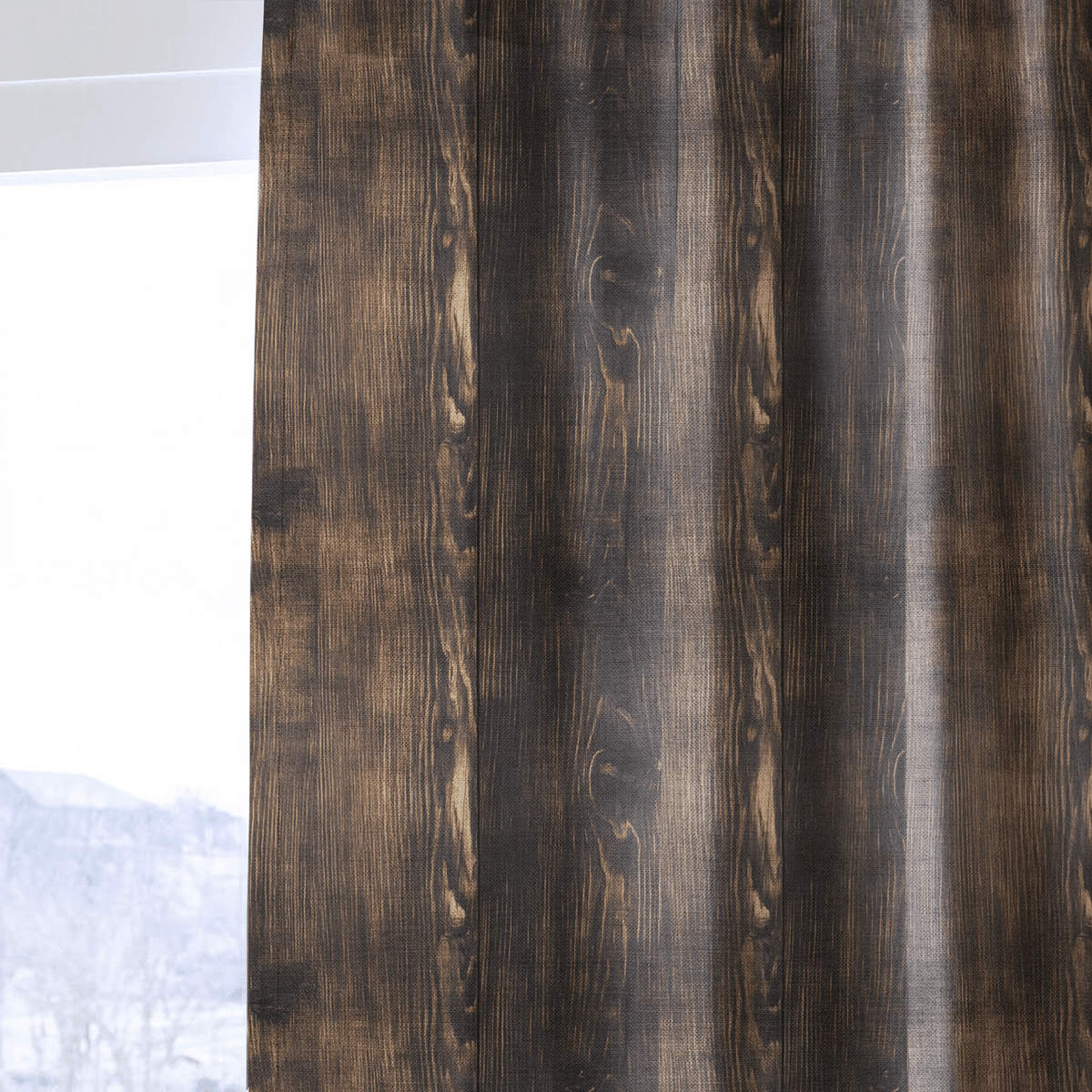 Worn Timber - Curtain Panel - The Drapery