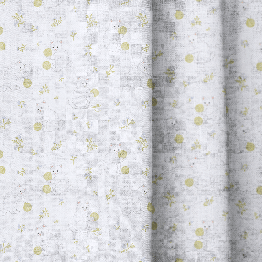 Yarn Kittens - Curtain Panel - The Drapery