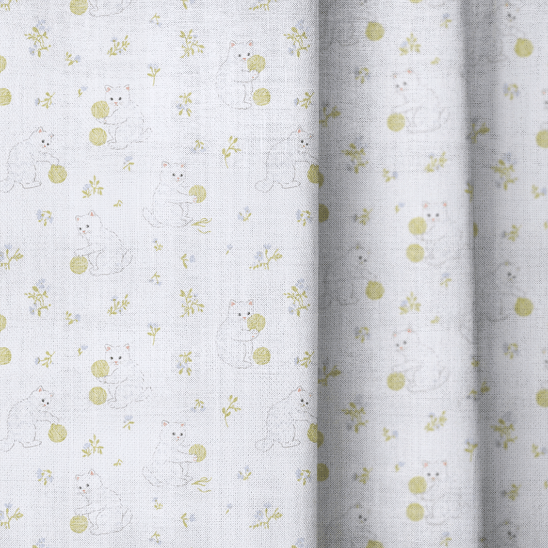 Yarn Kittens - Curtain Panel - The Drapery