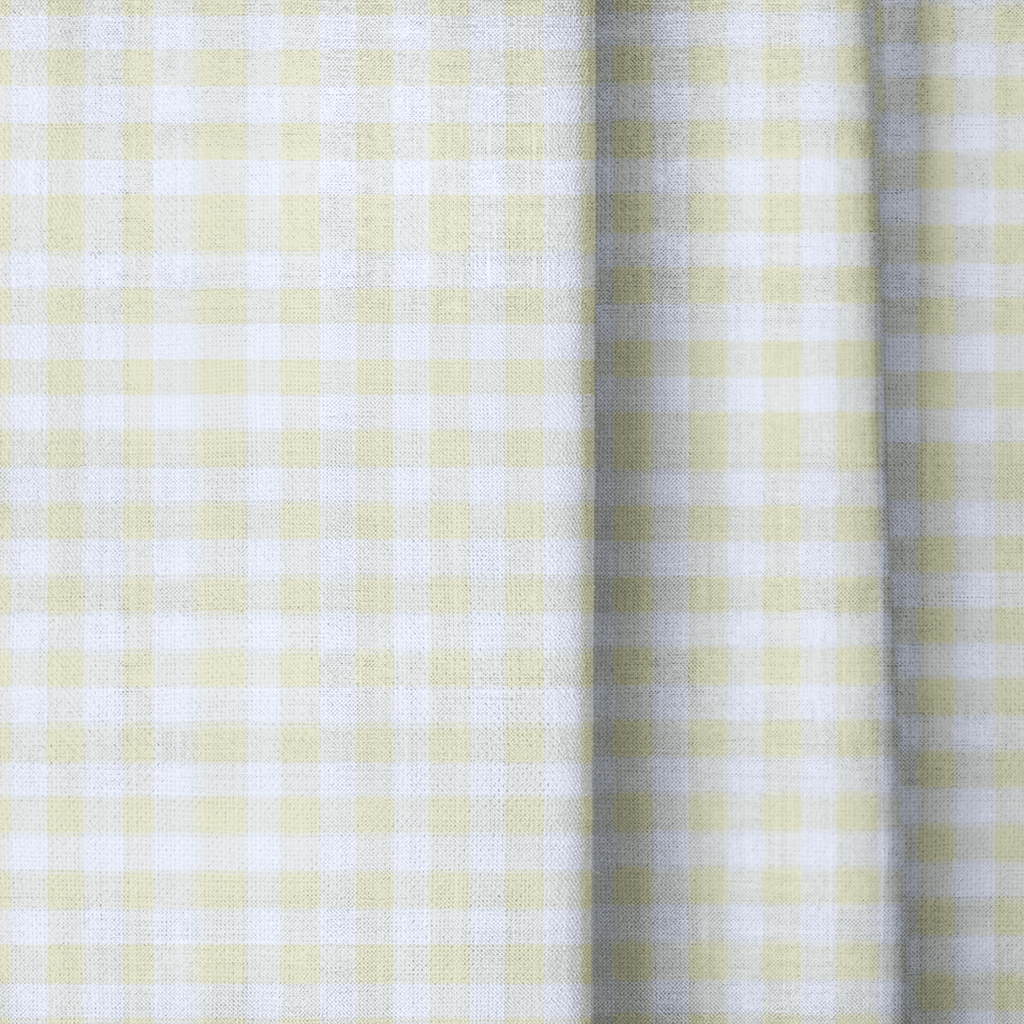 Yellow Gingham - Curtain Panel - The Drapery