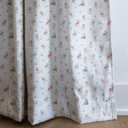 Yorkie Garden - Curtain Panel - The Drapery
