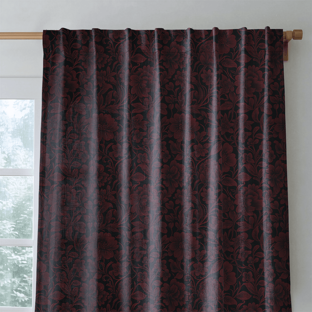 Zinfandel Bloom - Curtain Panel - The Drapery